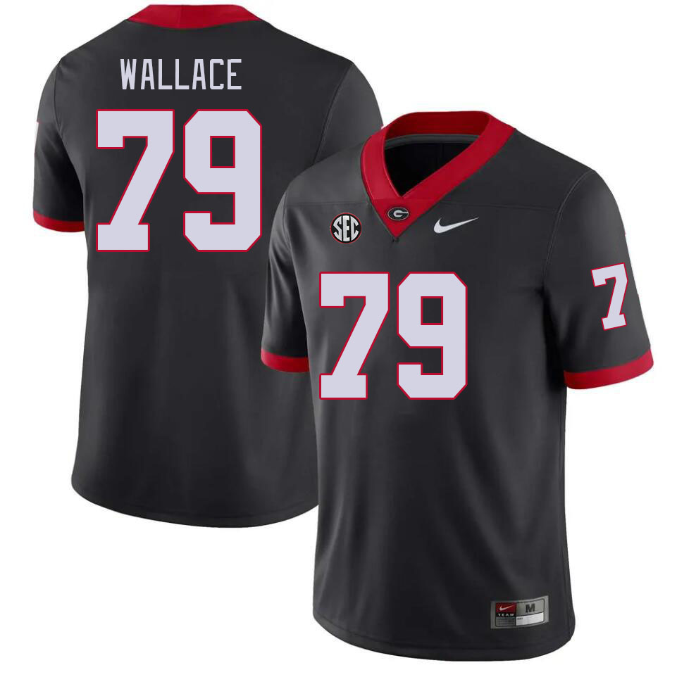 Georgia Bulldogs Men's Weston Wallace #79 Black Stitched College UGA Football Jersey 23VN013EY